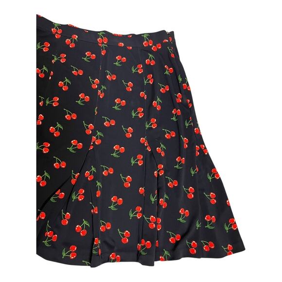 Talbots Cherry Print Womens skirt Flare Cherrygirl Cherries Secretary Office 8 - Picture 2 of 8